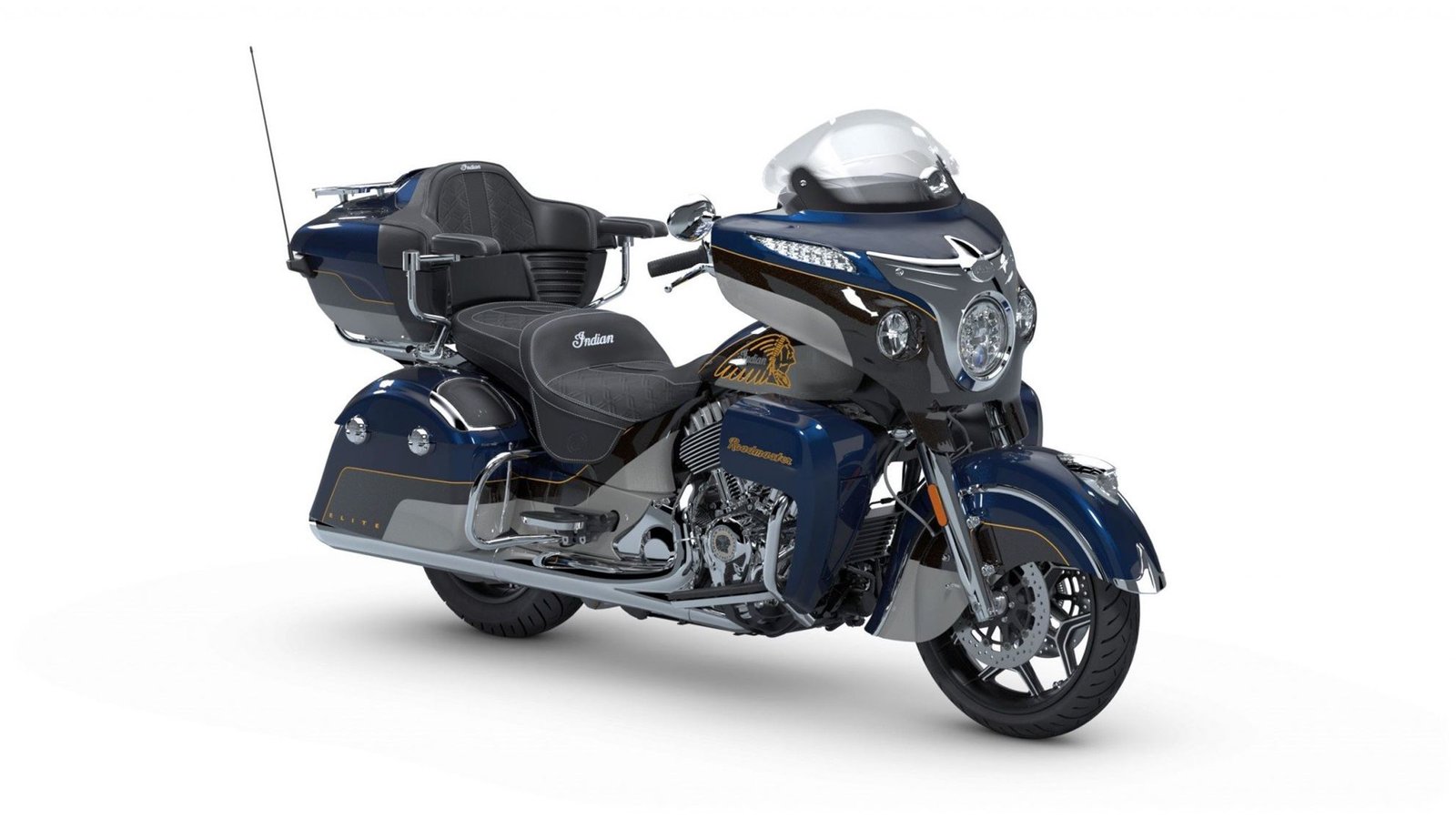 Indian Roadmaster Elite 2025, motocicleta touring de lujo, Thunderstroke 116, RIDE COMMAND, PowerBand Audio, Harley-Davidson CVO Limited, comparativa motocicletas touring, especificaciones Roadmaster Elite, tecnología en motocicletas Indian, edición limitada Indian Roadmaster.