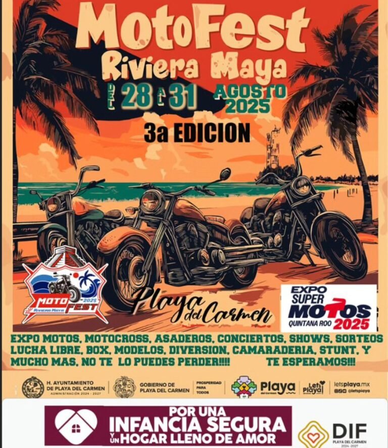 Expo Super Motos Playa del Carmen 2025, evento de motos en Quintana Roo, motociclismo Riviera Maya 2025, expo biker Playa del Carmen agosto, rodadas moteras Caribe México, motos exhibición Playa del Carmen, eventos moteros gratuitos México 2025, actividades biker familiares Quintana Roo, motofest Riviera Maya 2025, calendario motociclismo México 2025