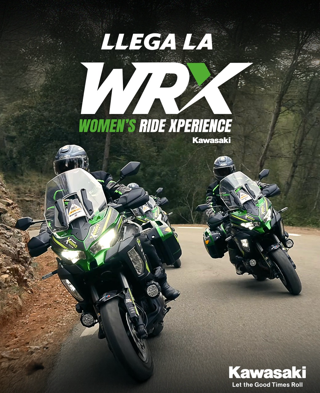 Kawasaki Women’s Ride Xperience, 100 Colls 2026 Kawasaki, reto Kawasaki mujeres moteras, participación femenina motos, Kawasaki WRX Team España, equipo motero femenino entrenamiento, Kawasaki 100 Colls reto selección, rider femeninas España Kawasaki, Kawasaki coaching motero mujeres, Kawasaki resistencia motera mujeres