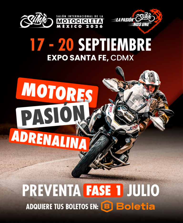 Cartel oficial del SIMM 2026, Salón Internacional de la Motocicleta México, del 17 al 20 de septiembre en Expo Santa Fe CDMX